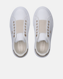 Sneakers da ragazza con fascia elastica e dettagli oro