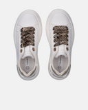 Sneakers lacci con stampa animalier e fondo platform