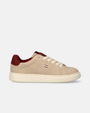 Sneakers stringate da ragazza con inserti a contrasto e flag