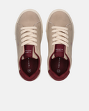 Sneakers stringate da ragazza con inserti a contrasto e flag