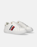 Sneakers da ragazza con iconica passamaneria e logo TH a lato