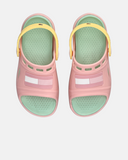 Sandali mare e piscina color block con flag iconica