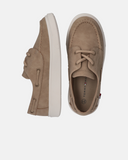 Mocassini in nabuk sintetico con lacci