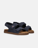 Sandali in pelle con velcro regolabile
