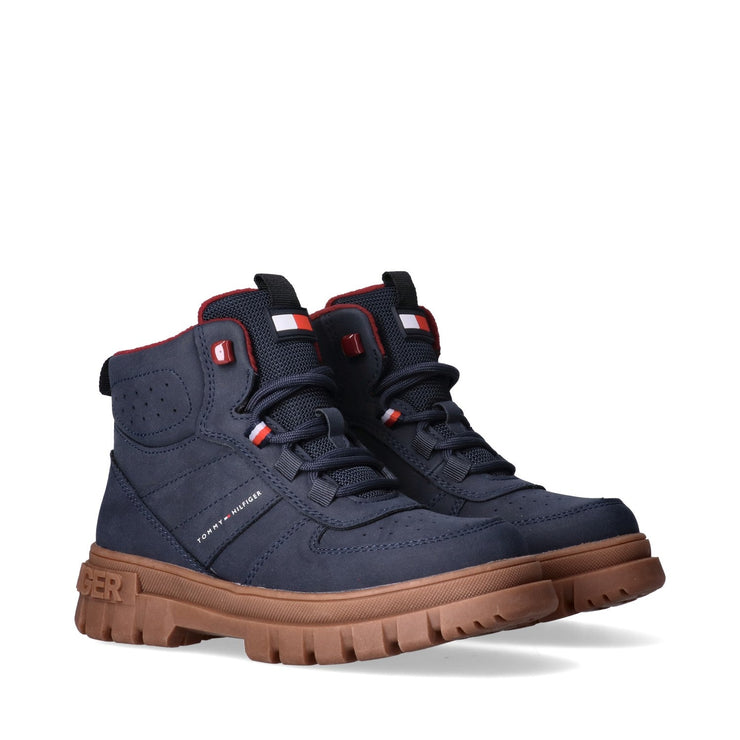 Scarponcini con suola carrarmato e branding - T3X5-34129-1696800-