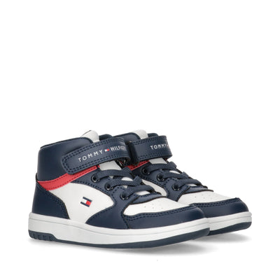 Sneakers alte da bambino con cinturino a strappo - T3X9-33632-1351X007