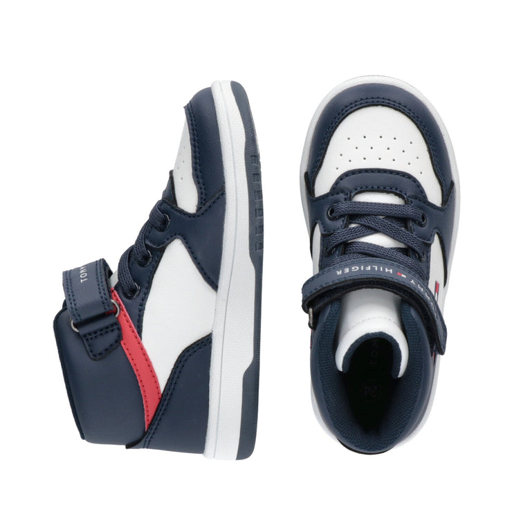 Sneakers alte da bambino con cinturino a strappo