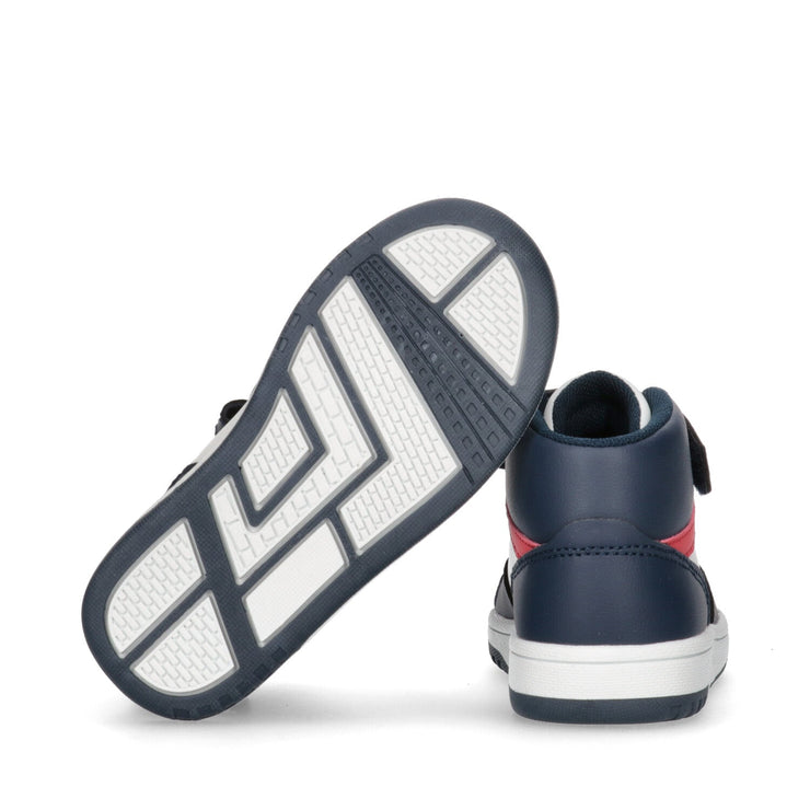 Sneakers alte da bambino con cinturino a strappo