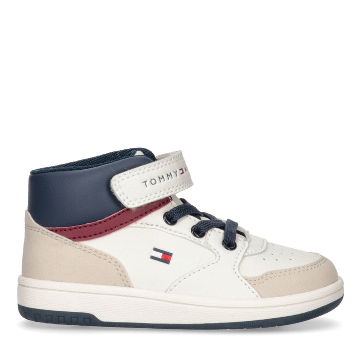 Sneakers alte da bambino con cinturino a strappo