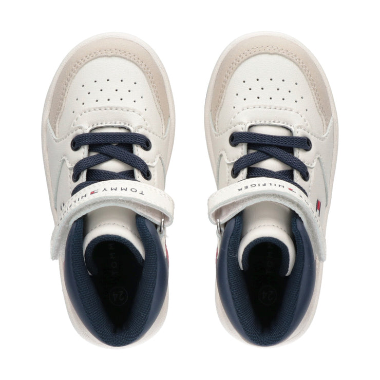 Sneakers alte da bambino con cinturino a strappo