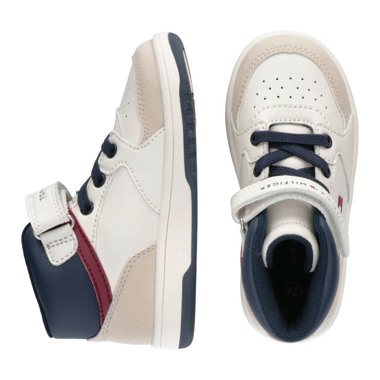 Sneakers alte da bambino con cinturino a strappo