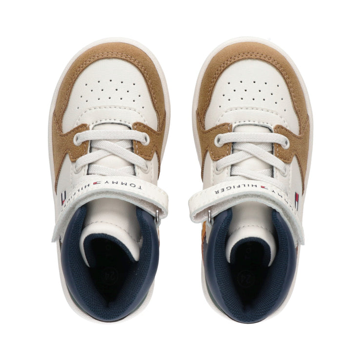 Sneakers alte da bambino con cinturino a strappo