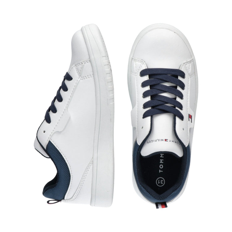 Sneakers low-cut basiche con flag laterale