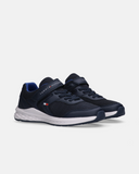 Sneakers running Tommy Hilfiger blu con velcro e lacci elastici, tomaia in mesh traspirante e suola sportiva leggera