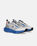 Sneakers running Tommy Hilfiger bianche e blu con tomaia traforata, suola sportiva e lacci