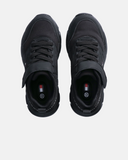 Sneakers stile running con laccio elastico e cinturino in velcro