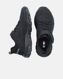 Sneakers stile running con laccio elastico e cinturino in velcro