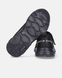 Sneakers stile running con laccio elastico e cinturino in velcro