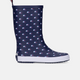 Stivali da pioggia blu con stampa flag all over