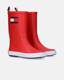 Stivali da pioggia rossi con patch flag laterale - T3XC-33923-0047300-