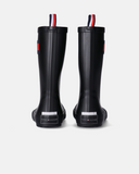 Stivali da pioggia neri con patch flag laterale
