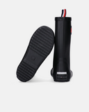 Stivali da pioggia neri con patch flag laterale