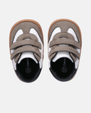 Sneakers da culla doppio velcro ed inserti a contrasto