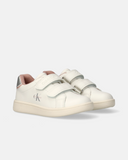 Sneakers bambina doppio velcro con dettagli laminati