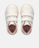 Sneakers bambina doppio velcro con dettagli laminati