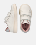 Sneakers bambina doppio velcro con dettagli laminati