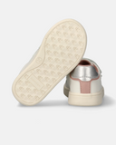 Sneakers bambina doppio velcro con dettagli laminati
