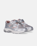 Sneakers bambina con velcro e suola running
