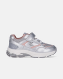 Sneakers bambina con velcro e suola running