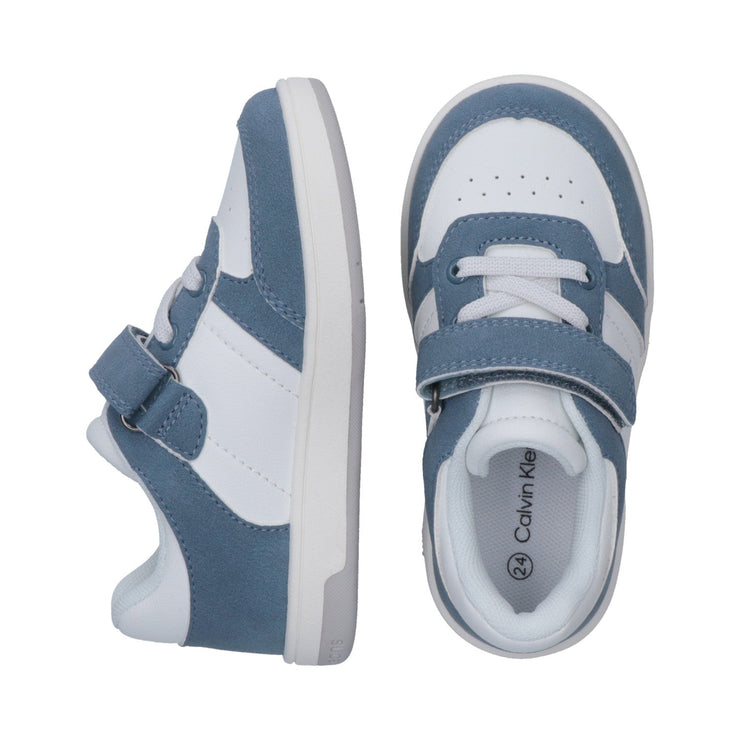 Sneakers con cinturino in velcro e dettagli a contrasto