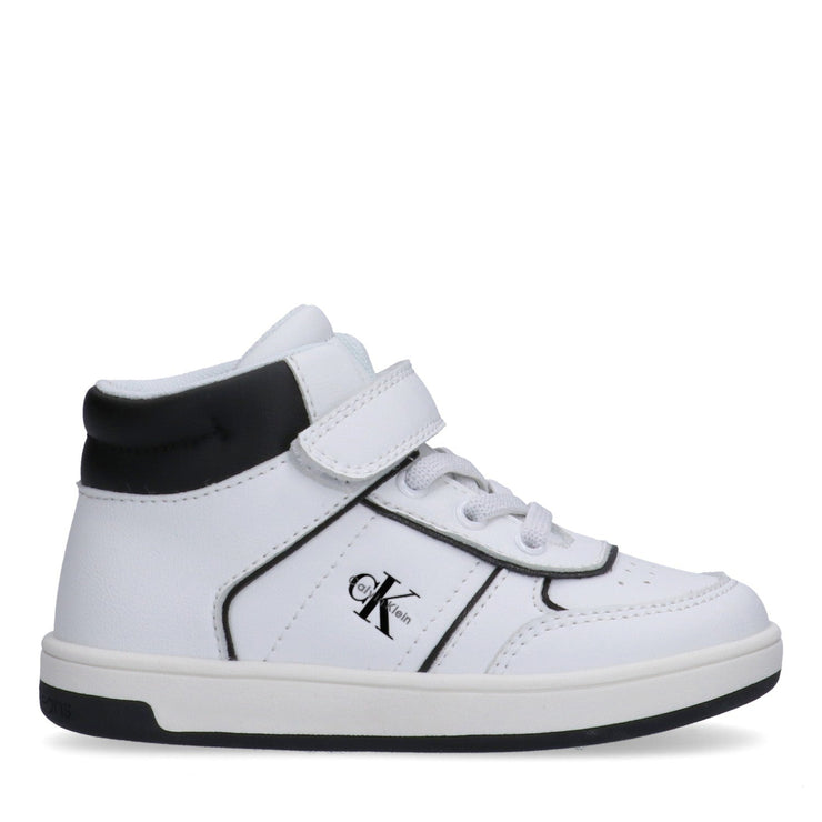 Sneakers mid-cut stile basket con dettagli a contrasto