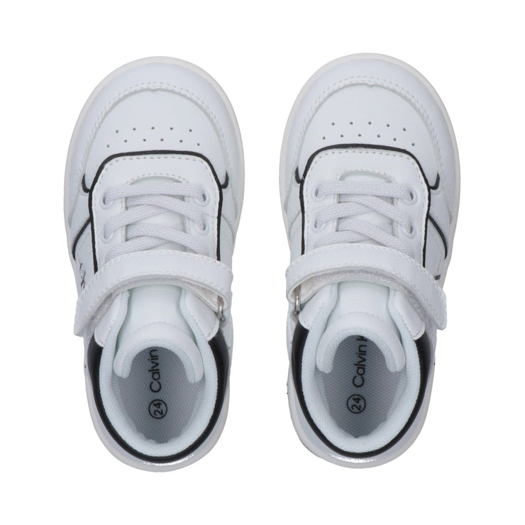 Sneakers mid-cut stile basket con dettagli a contrasto