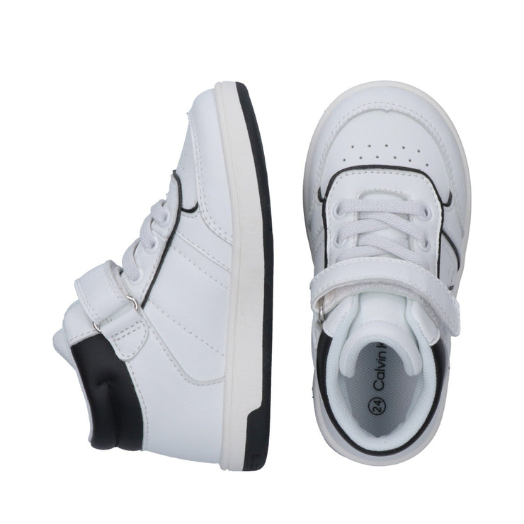 Sneakers mid-cut stile basket con dettagli a contrasto
