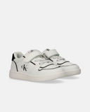 Sneakers da bambino Calvin Klein ispirate al basket con velcro, lacci elastici e logo CK a contrasto