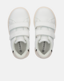 Sneakers bambina doppio velcro con dettagli a contrasto
