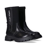 Stivali in pelle sintetica con zip e suola carrarmato - V3A5-83123-1464999-