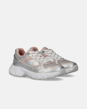Sneakers ragazza argentate con suola running