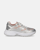 Sneakers ragazza argentate con suola running