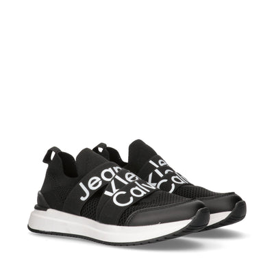 Sneakers slip-on in tela con elastici logati - V3X9-80894-0702999-