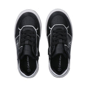 Sneakers unisex in pelle sintetica con lacci e zip interna