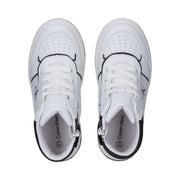Sneakers mid-cut ispirazione basket con zip interna