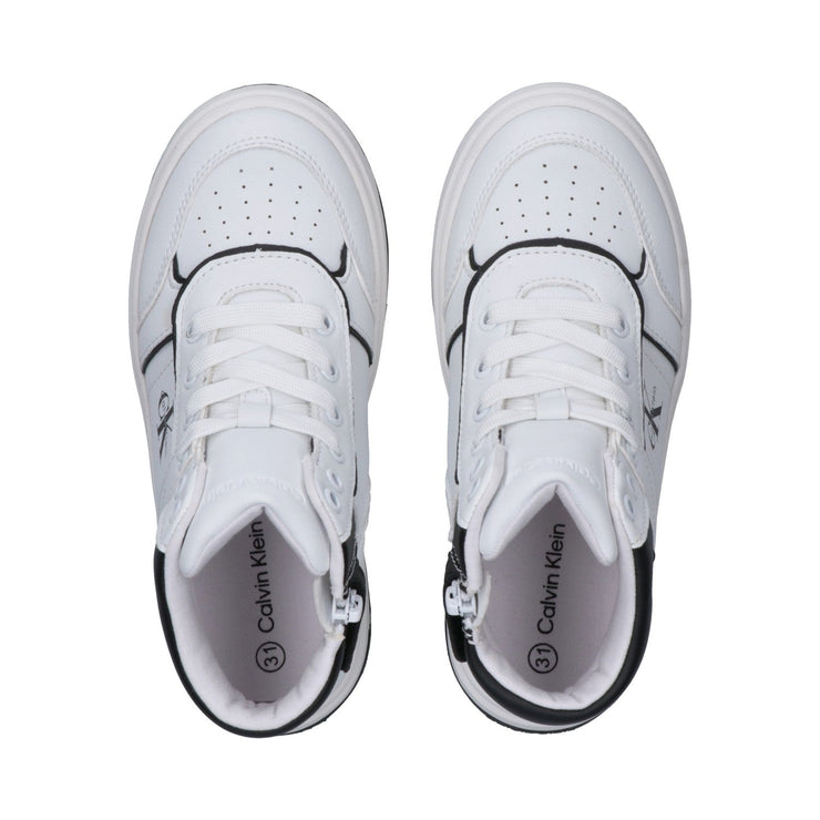 Sneakers mid-cut ispirazione basket con zip interna
