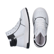 Sneakers mid-cut ispirazione basket con zip interna