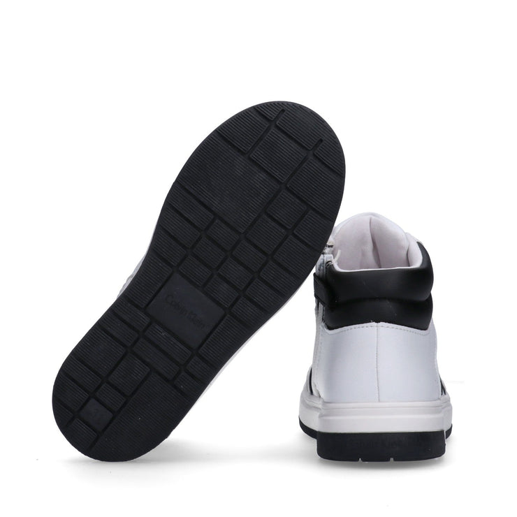 Sneakers mid-cut ispirazione basket con zip interna