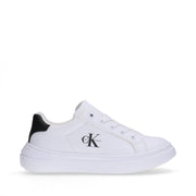 Sneakers unisex in pelle sintetica con lacci e zip interna