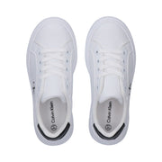 Sneakers unisex in pelle sintetica con lacci e zip interna